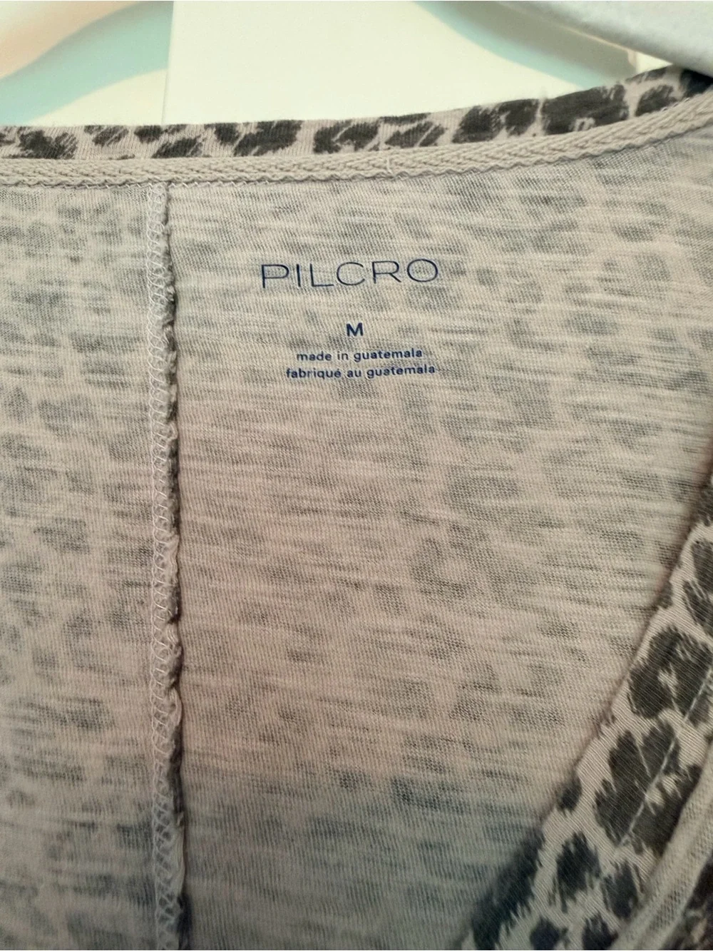 Anthropologie Pilcro Women's V-Neck Leopard Print Tee